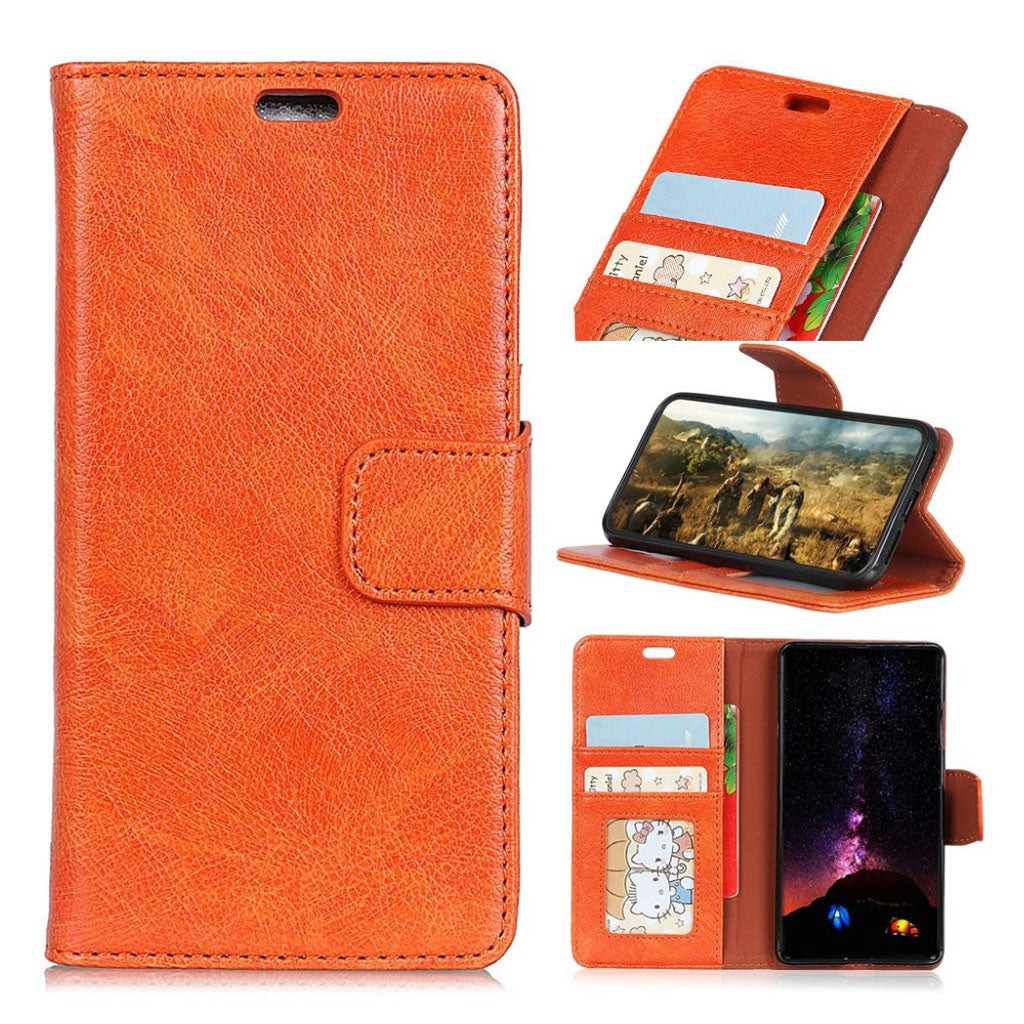 Genuine leather wallet case for iPhone XR